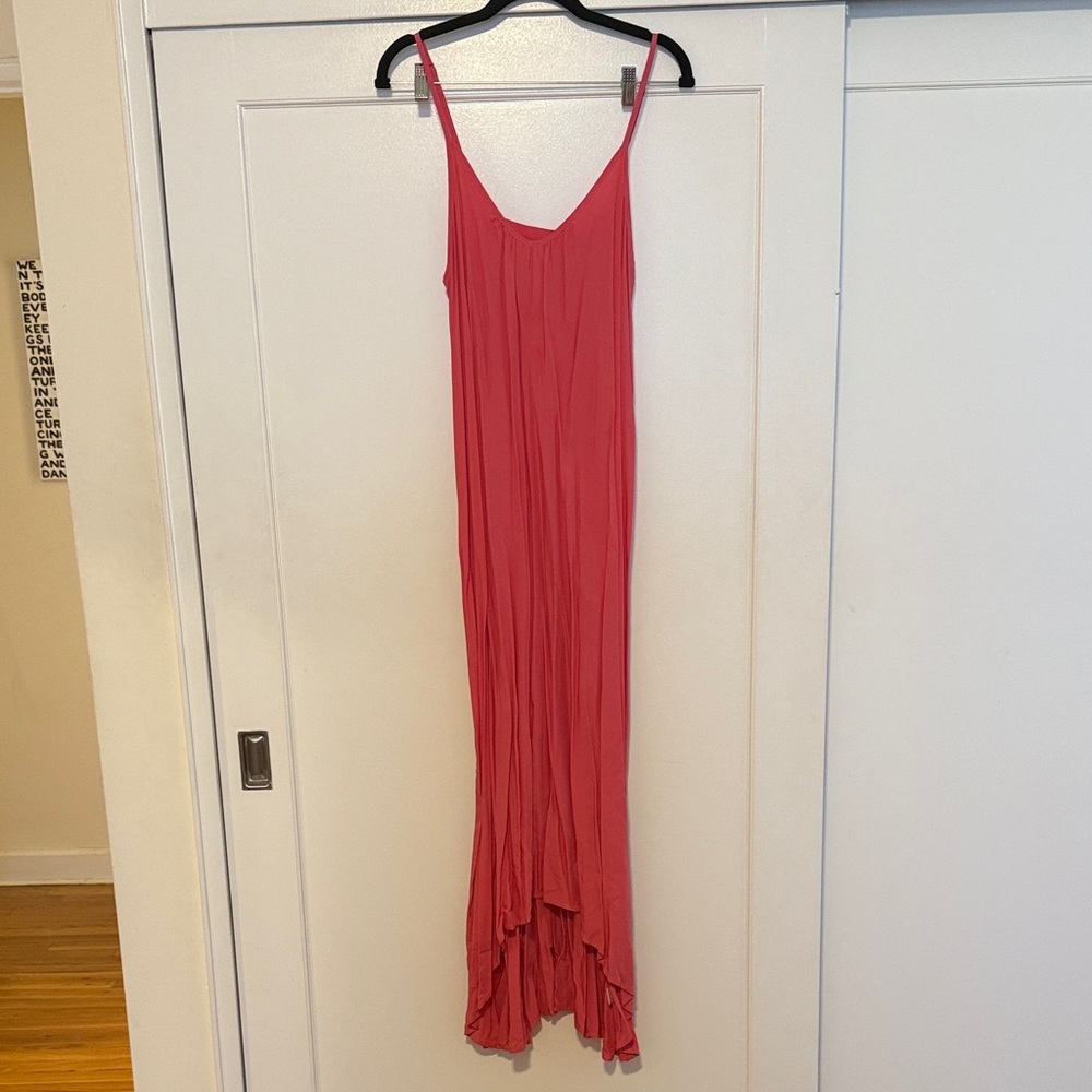 Chic Coral Maxi Dress